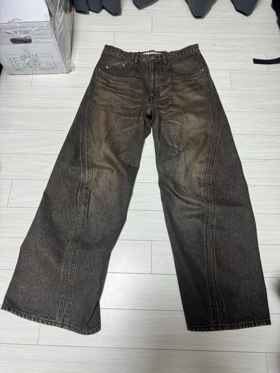 네버포겟 3D 트위스티드 와이드 데님 상품이미지1