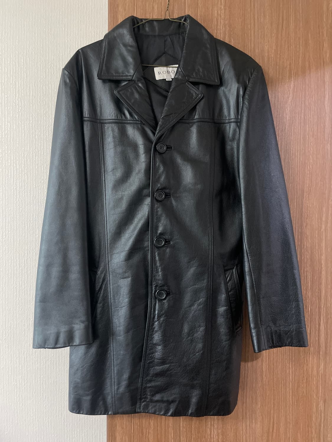 ROBO 로보 웨스턴 무드 카우하이드 소가죽 레더 카 코트 상품이미지1