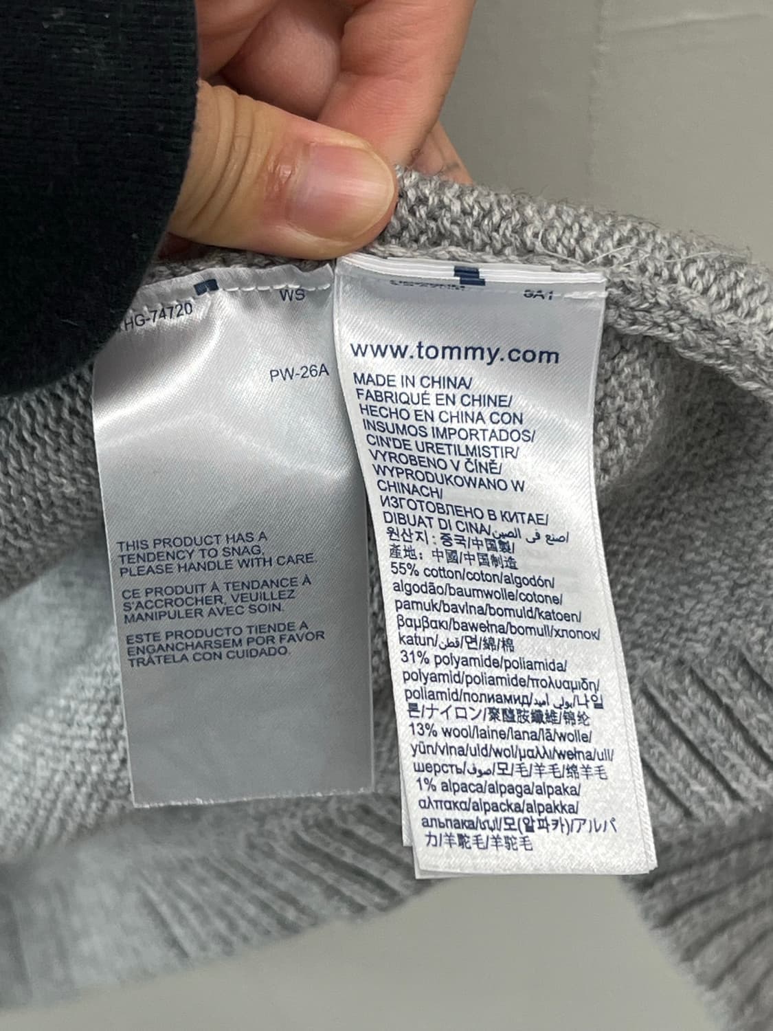 (XS) 타미힐피거 롱 니트 가디건 그레이 상품이미지5