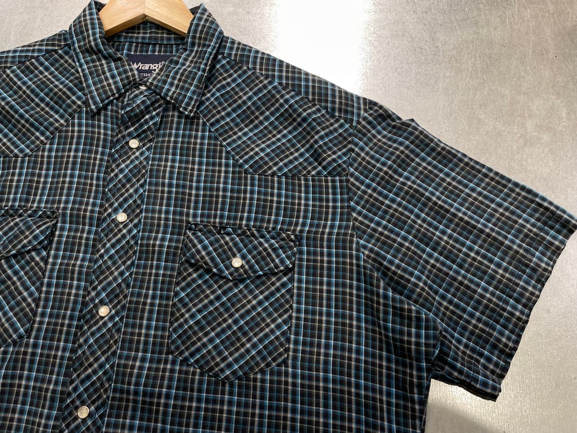 (L) Wrangler 랭글러 체크 웨스턴 반팔 셔츠 상품이미지7
