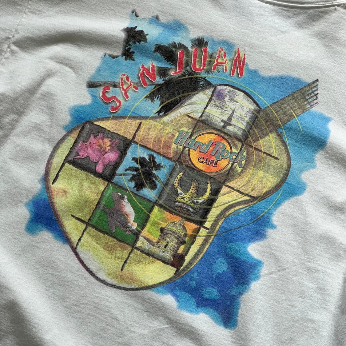 90's 하드락 카페 산후안 프린팅 반팔 티셔츠 상품이미지6