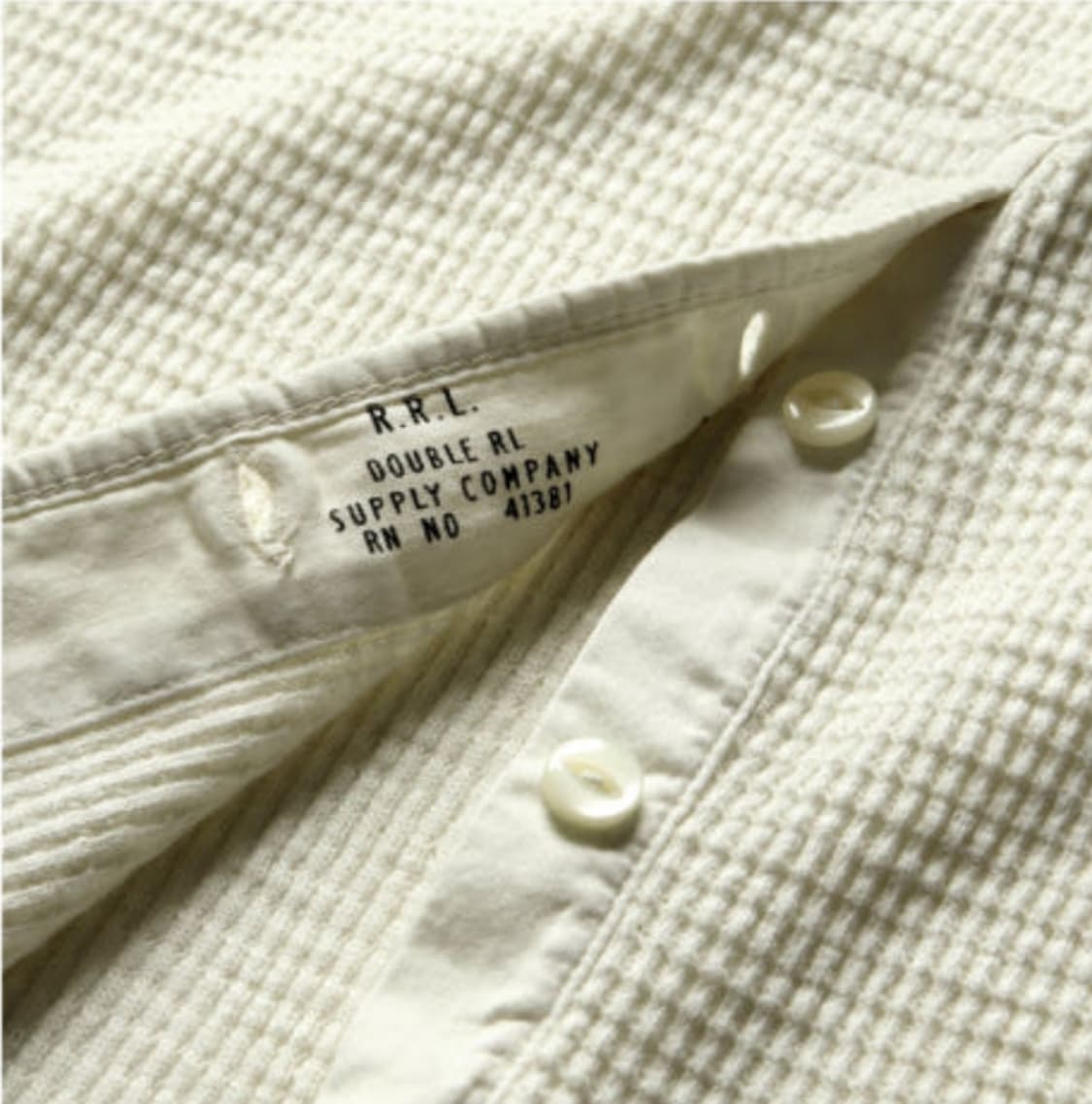 RRL 와플 헨리 셔츠(M) 상품이미지2