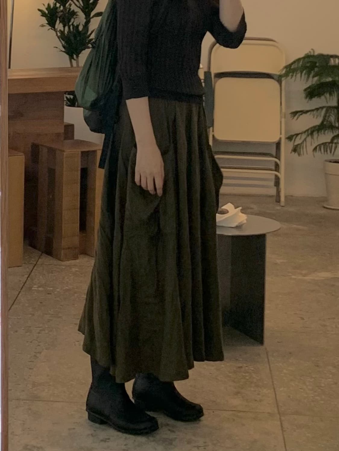 Y’s 요지 야마모토 린넨 스커트 상품이미지5
