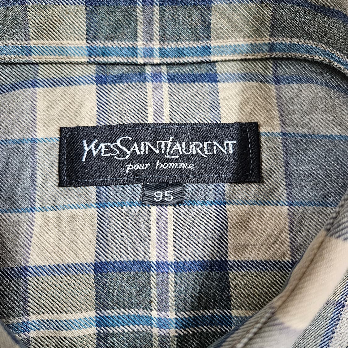 입생로랑 뿌르옴므 체크셔츠 95(100-105) 상품이미지4