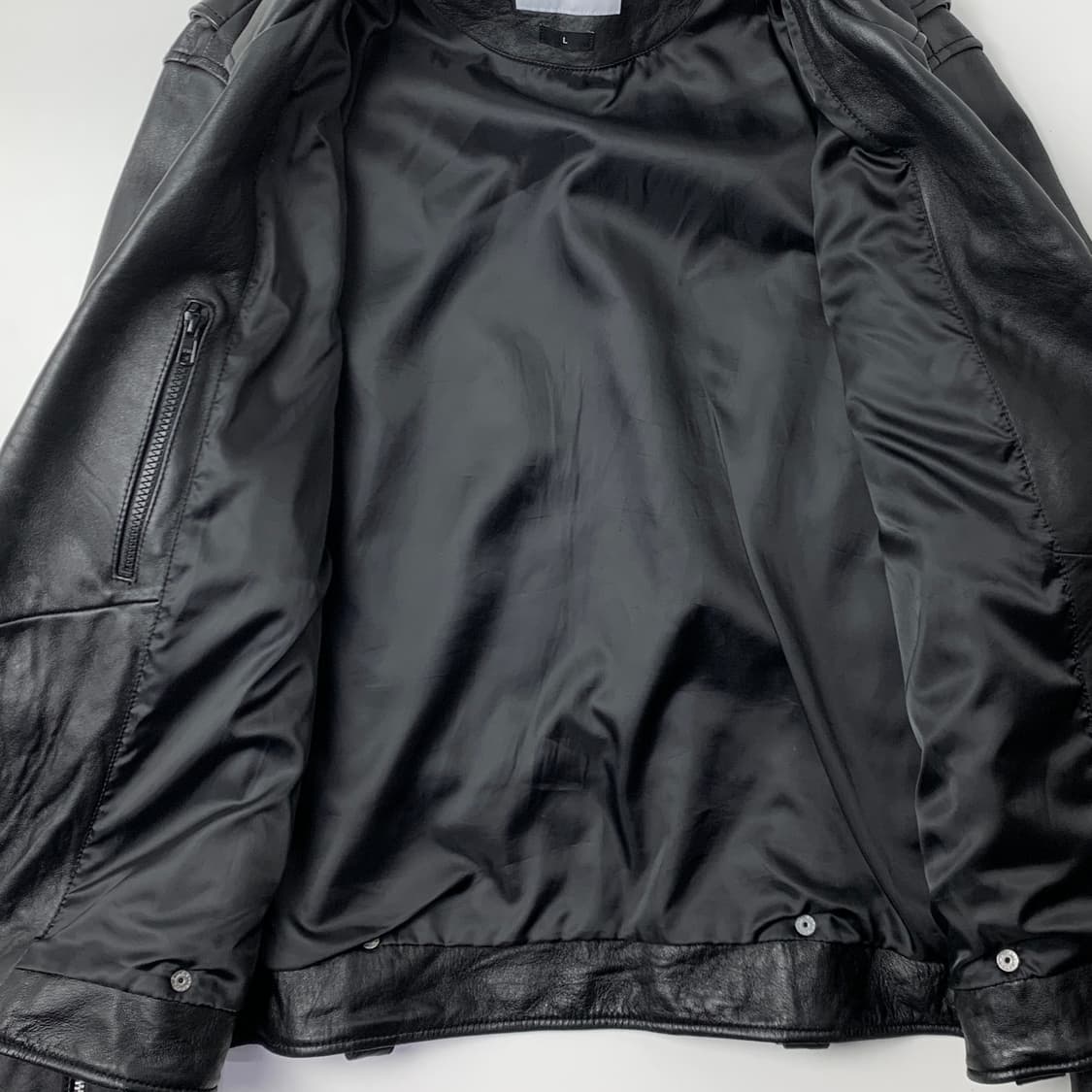 [L/정품] 로파이 양가죽 레더 라이더 자켓 상품이미지4