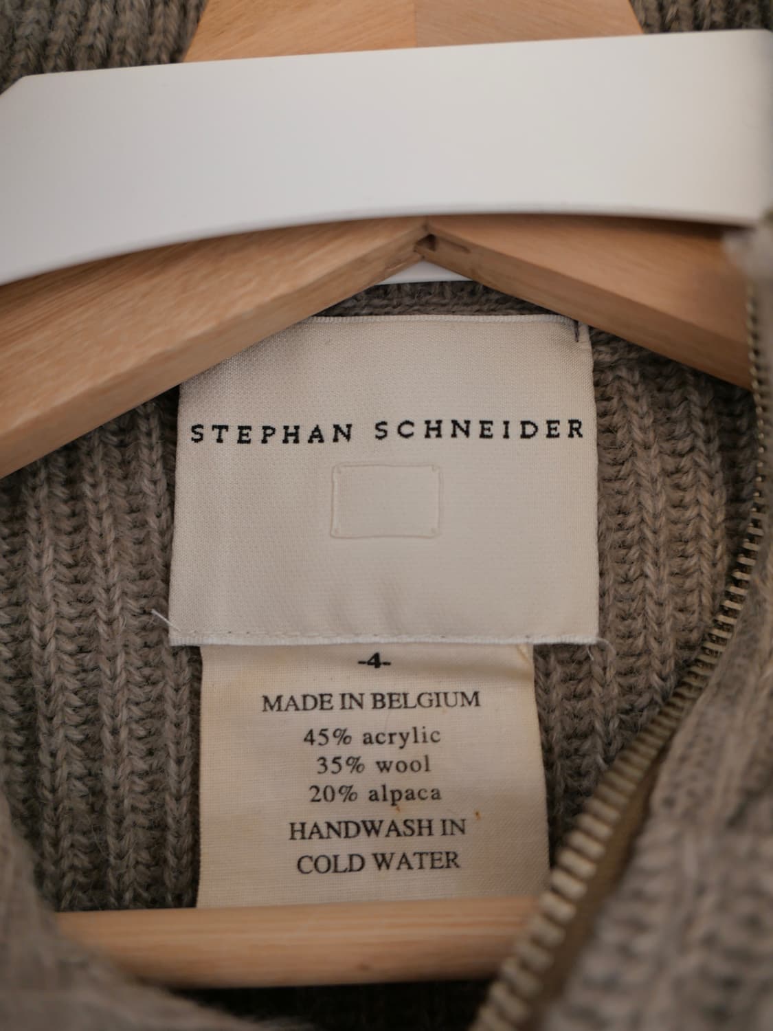 스테판 슈나이더 알파카 니트 집업 상품이미지6