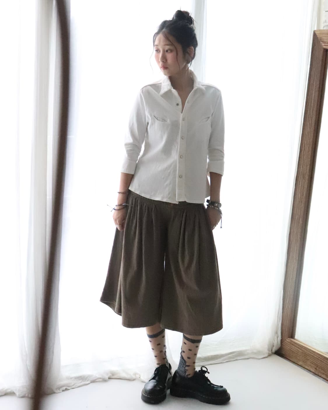 [Kapital] White 3/4 Sleeve Shirt Jacket  상품이미지4