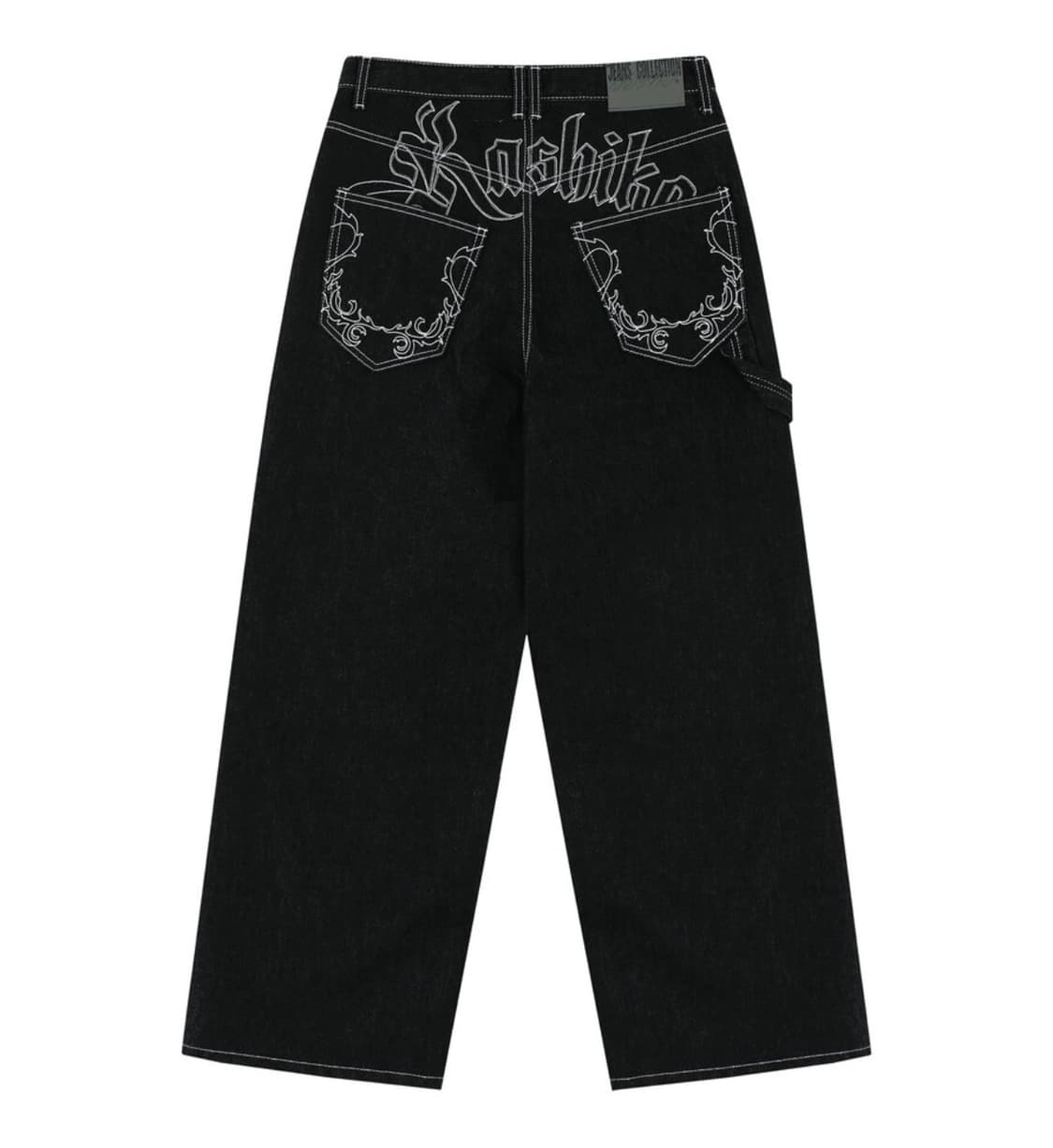 카시코 Embroied Nonfade Denim Pants Black 상품이미지1