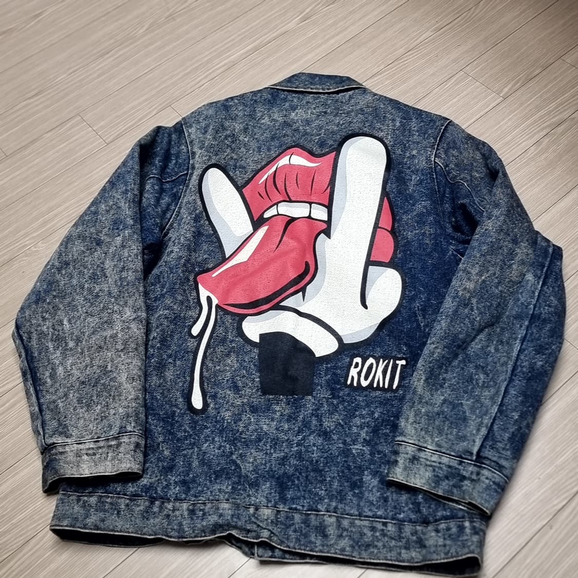 빈티지Athletic's 데님 자켓 표범 안감(100-105) 상품이미지6