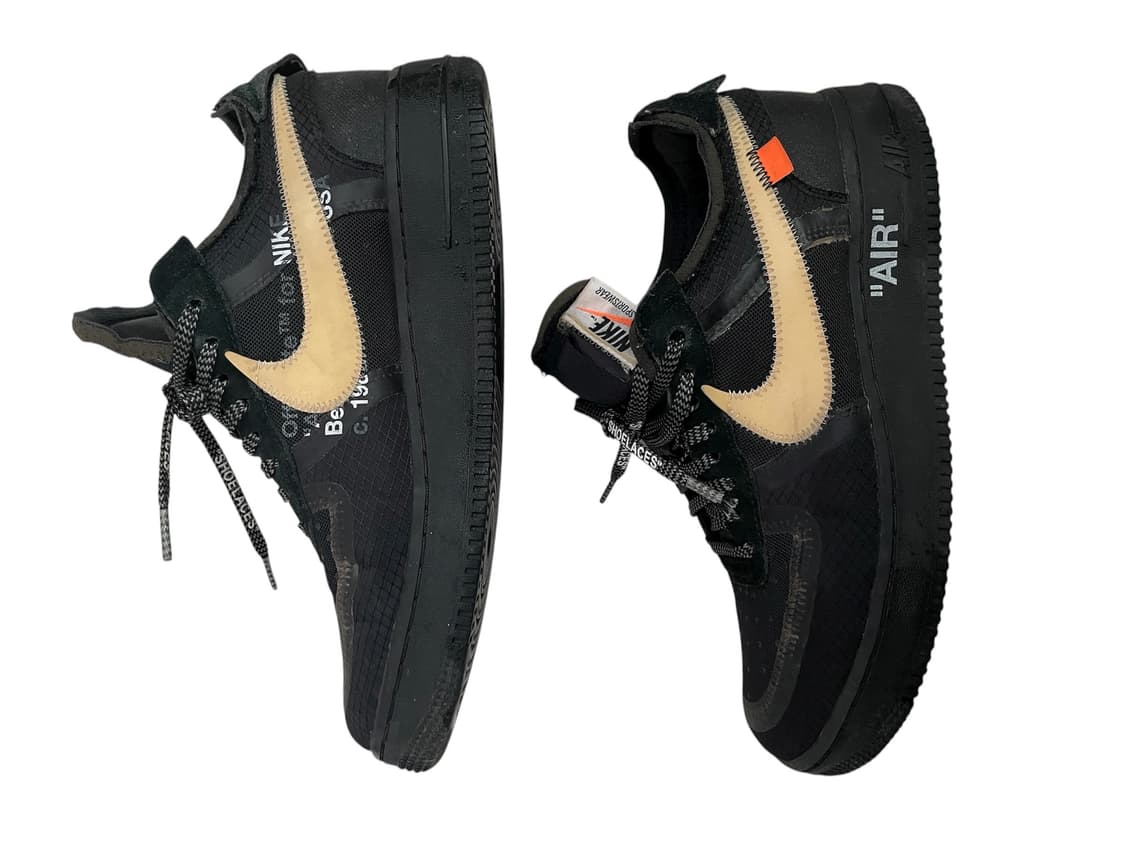 나이키 x 오프화이트 에어포스 1 로우 V2 블랙 화이트 상품이미지3