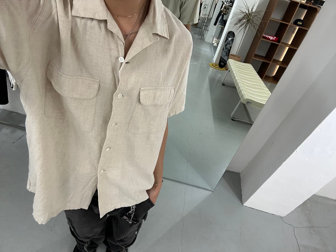 BEAMS PLUS Cotton Linen Canvas Shirt 상품이미지2