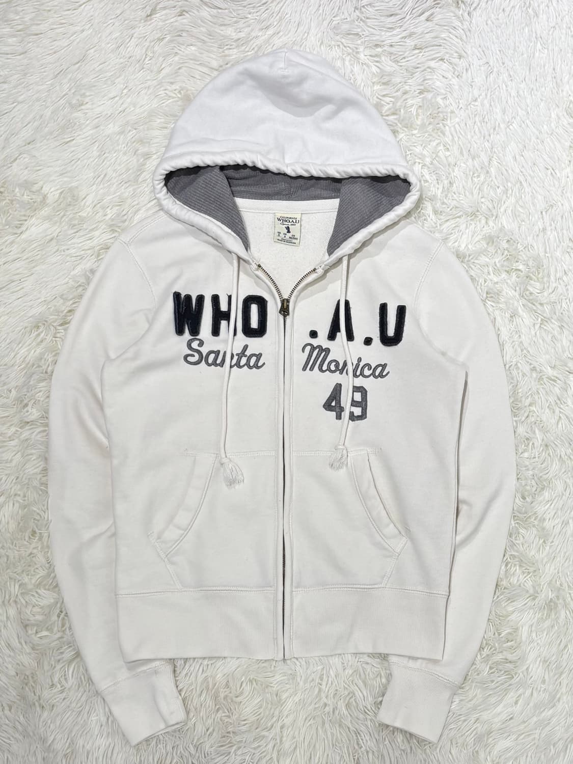 후아유 빅로고 후드집업 상품이미지3