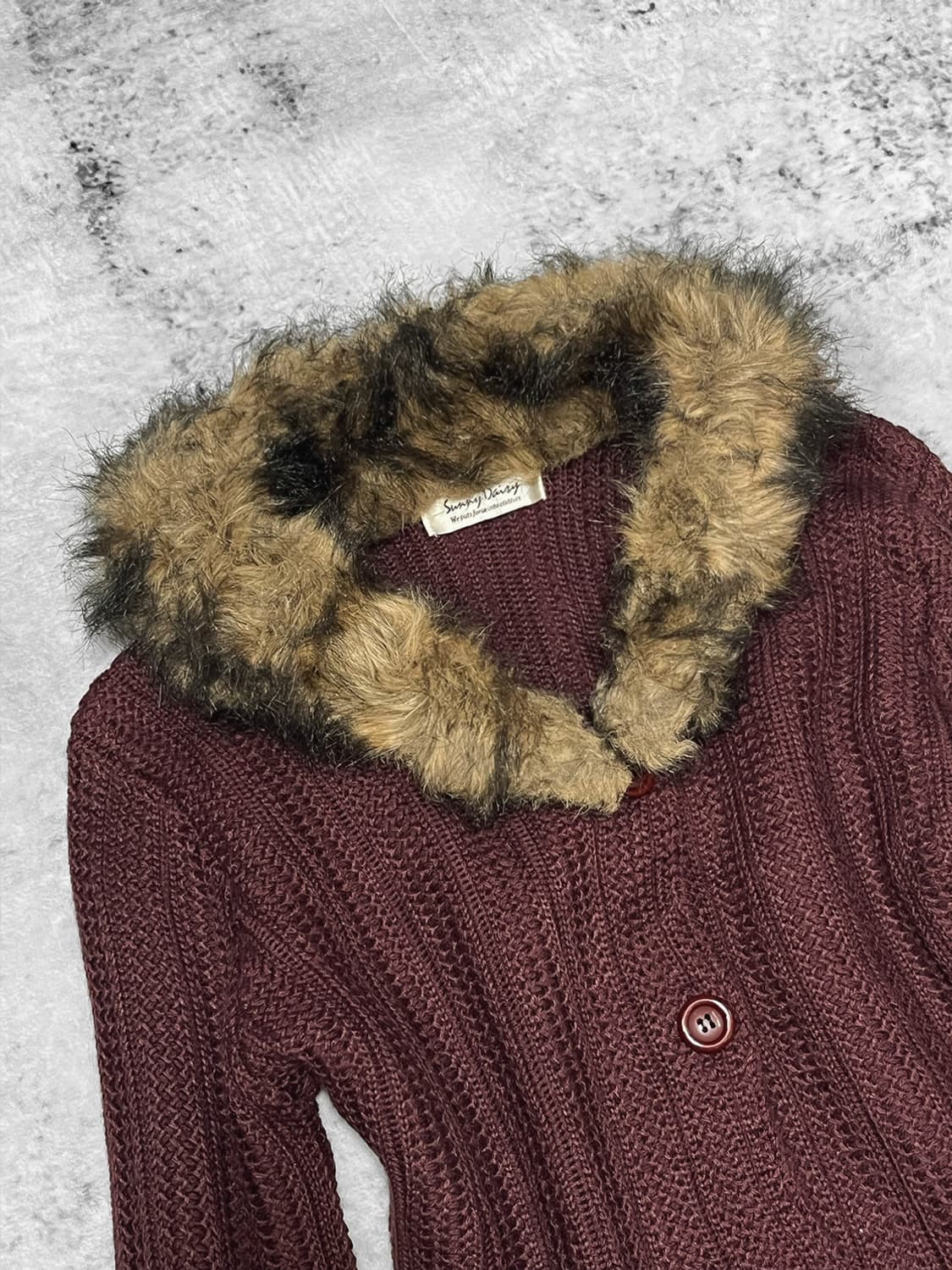 00s punk fur cardigan  상품이미지3