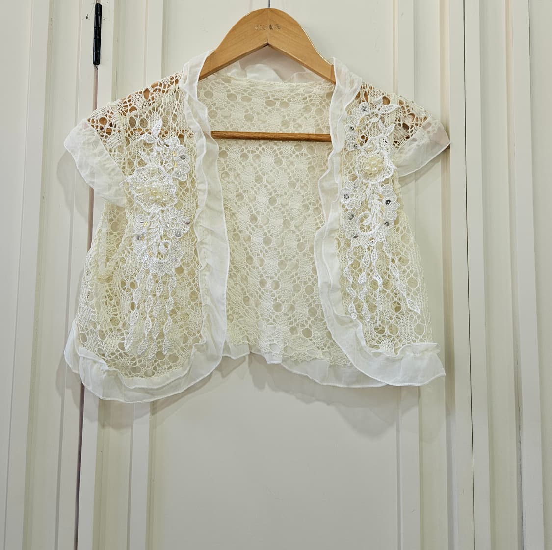 빈티지 플라워 레이스 크롭 볼레로 상품이미지1