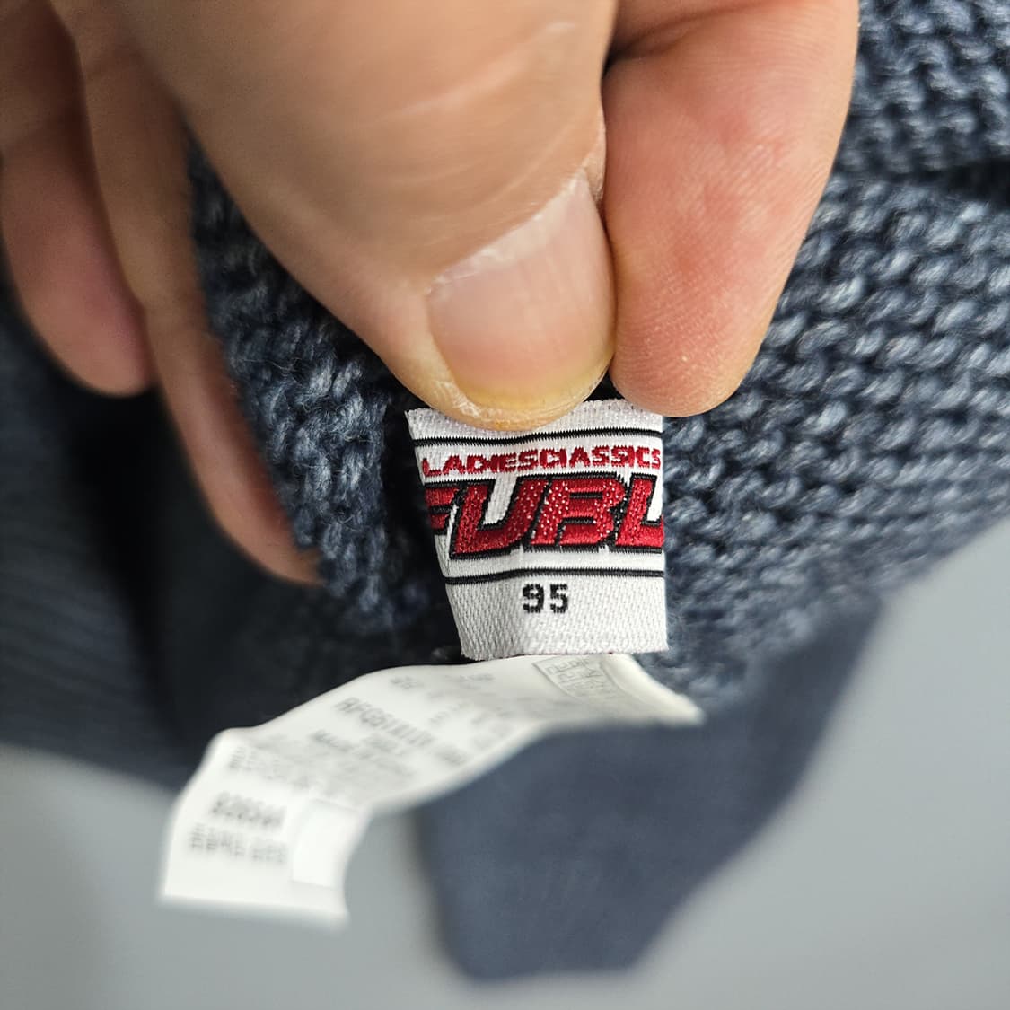 푸부(FUBU) 터틀넥 니트 그레이 95 상품이미지6