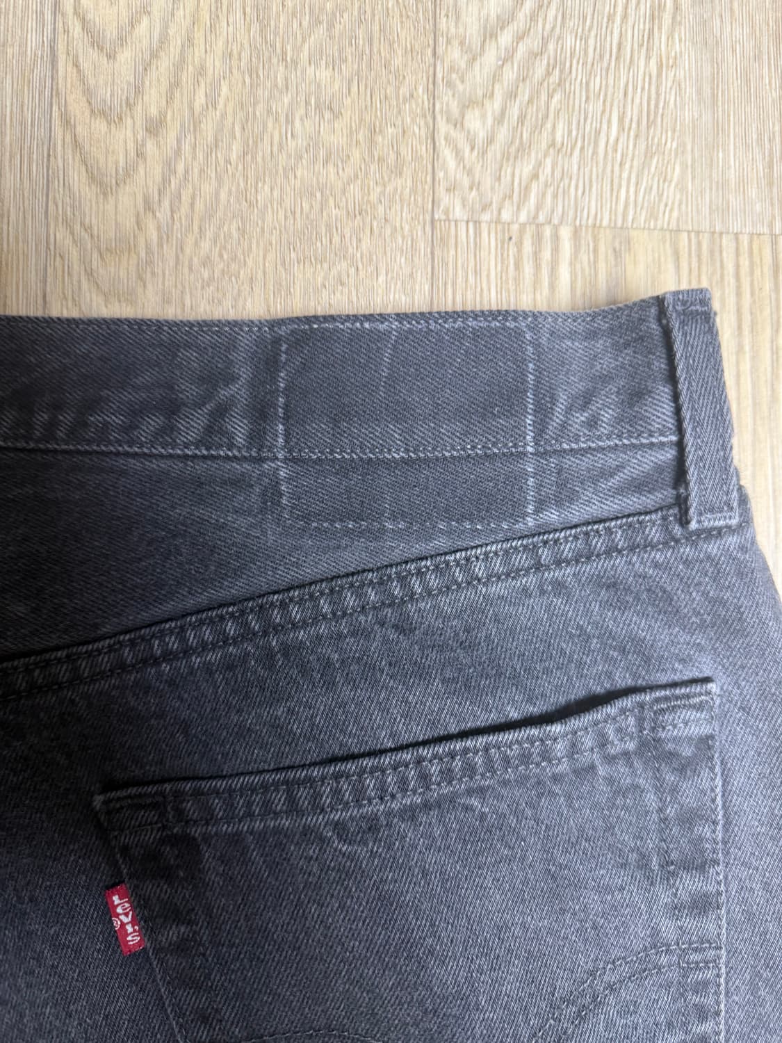 90s 미제 리바이스 501 흑청 데님팬츠 36x30 상품이미지8