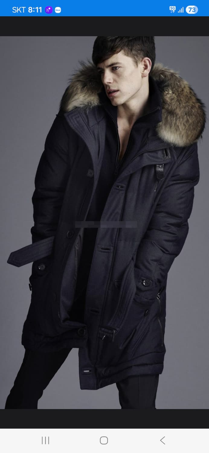 버버리 런던/ 라쿤 울패딩 /m 상품이미지5