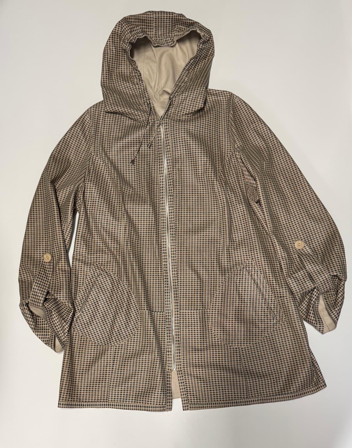 여성 터키빈티지 populer 리얼 명품 레더 리버시블 후드 자켓 상품이미지2