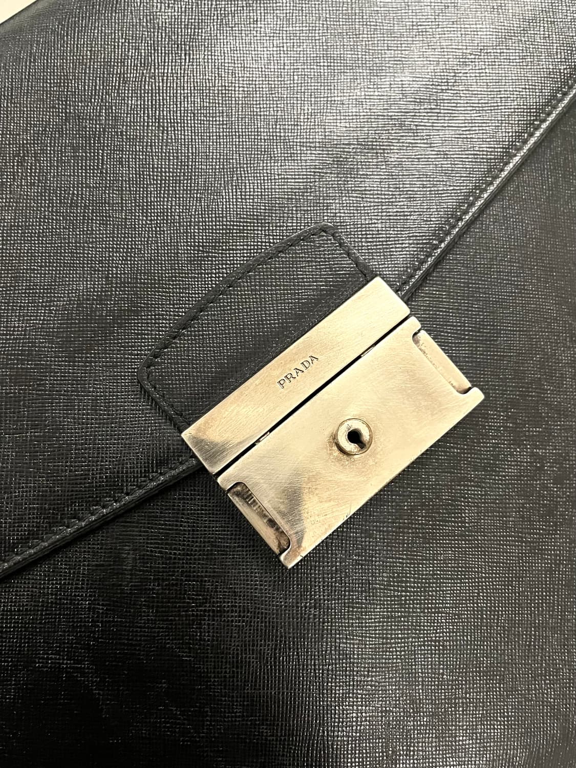 프라다 1998 아카이브 사피아노 레더 브리프 케이스 상품이미지5