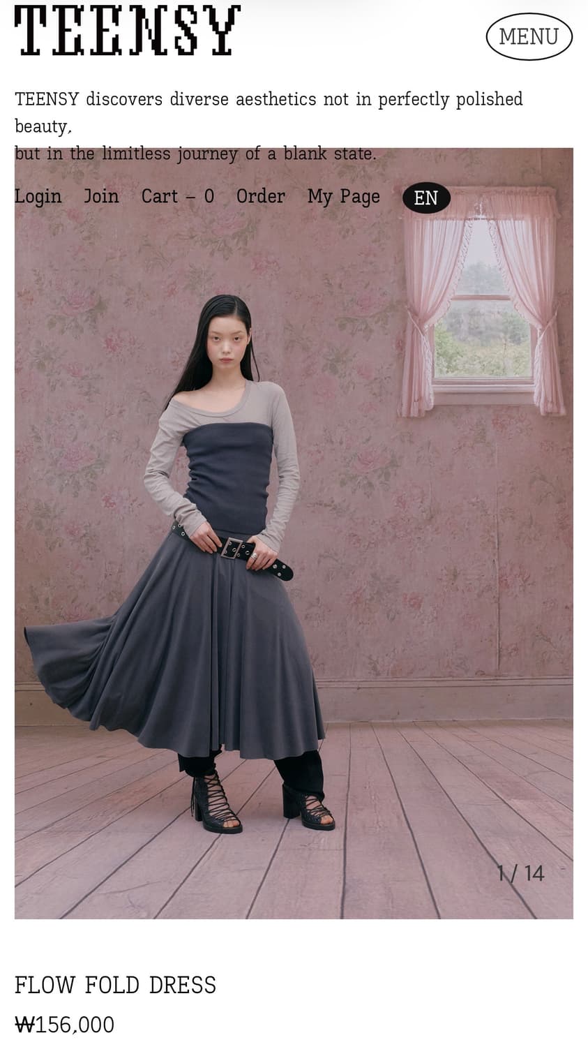 TEENSY FLOW FOLD DRESS 상품이미지8