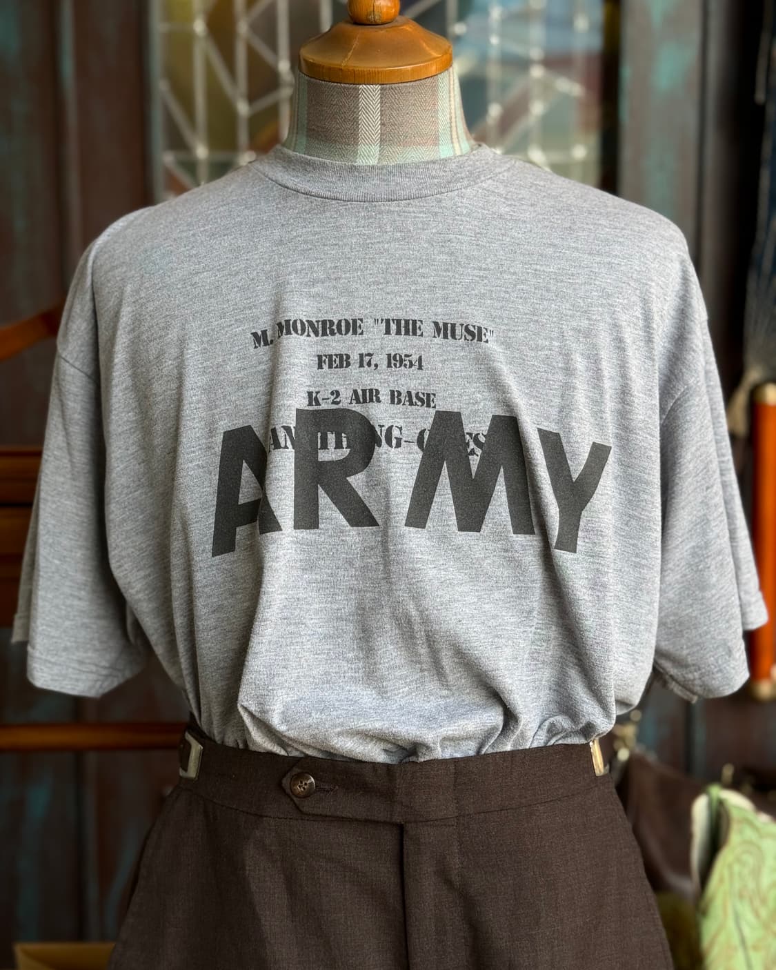 00‘s U.S Army 애니띵고우즈 스텐실 IPFU 티셔츠 L 상품이미지6