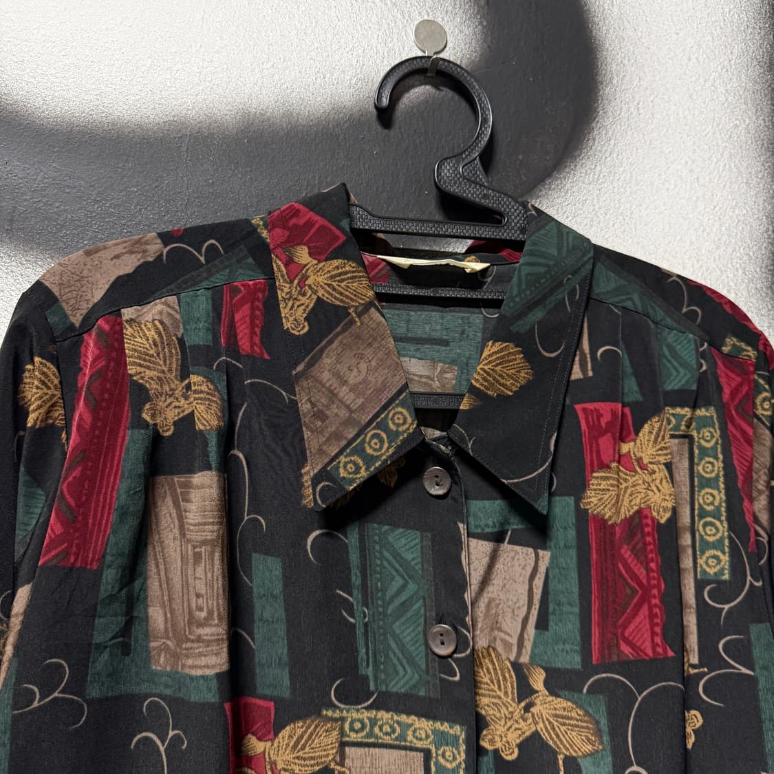 VTG 빈티지 바로크 멀티 패턴 핀턱 긴팔 셔츠 상품이미지3