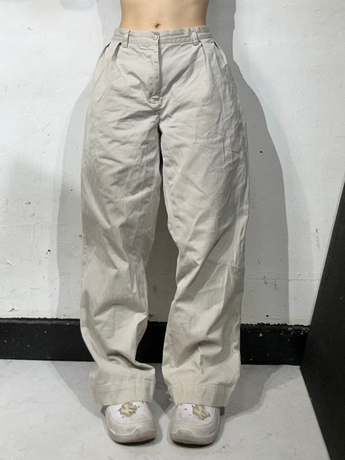 폴로 랄프 로렌 베이지 와이드 치노 팬츠 면바지 35 상품이미지2