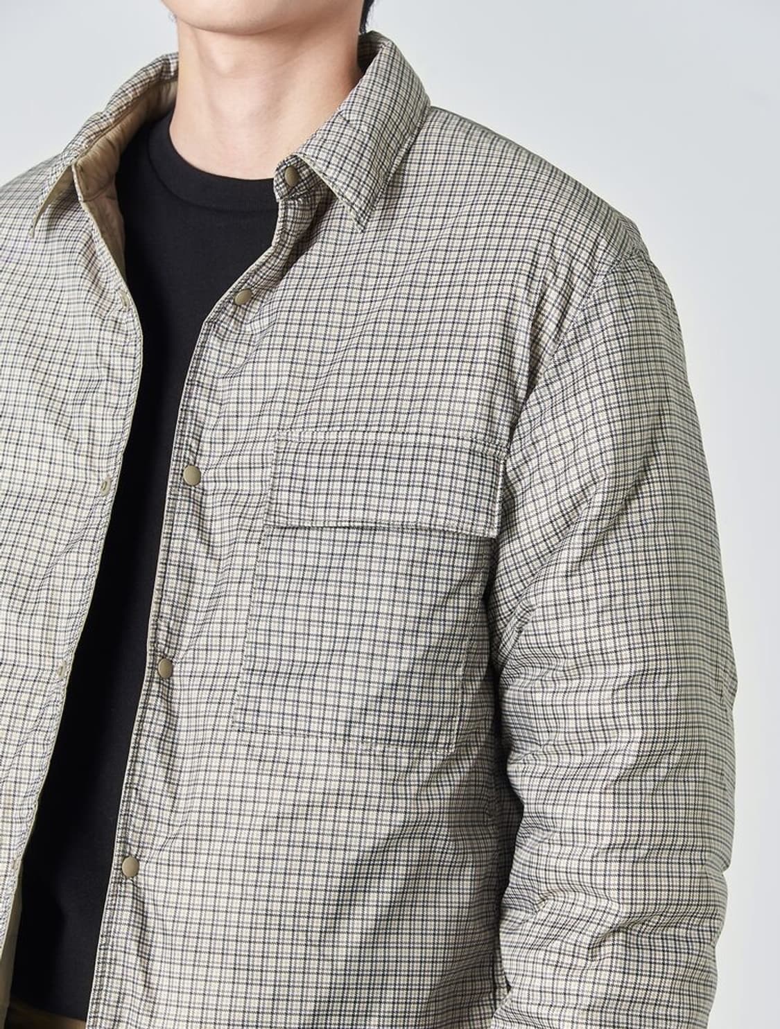 체크 리버시블 경량 패딩 상품이미지7