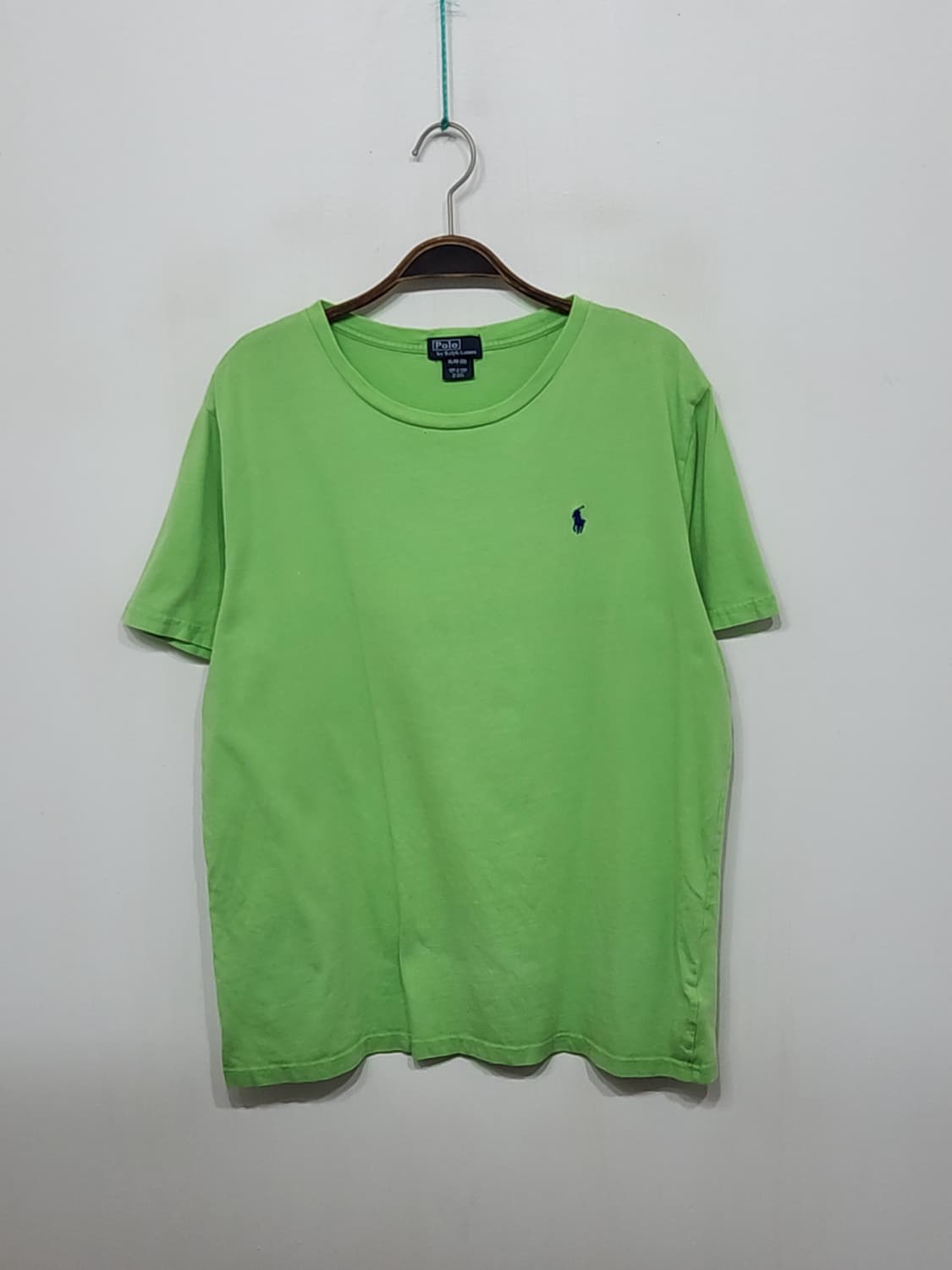 (L) 랄프로렌 폴로 반팔티 연두색 로고 면티셔츠  상품이미지1