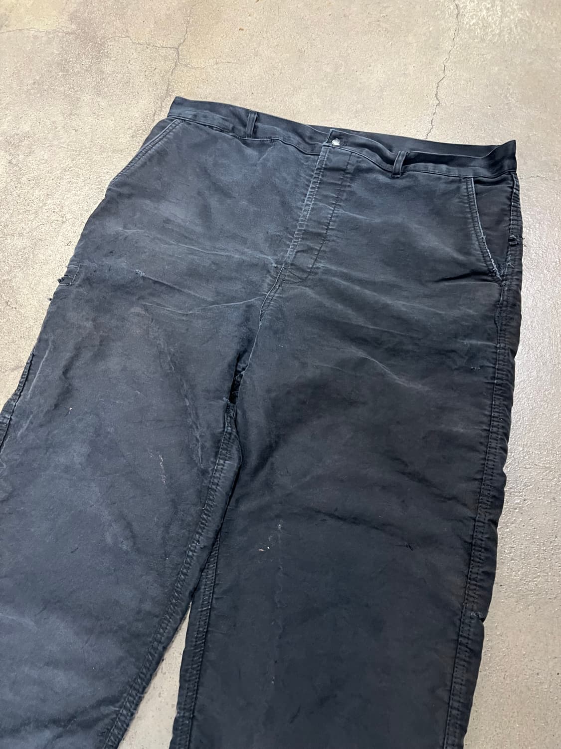 OLD EURO BLACK MOLESKIN 빈티지블랙몰스킨워크팬츠 상품이미지4