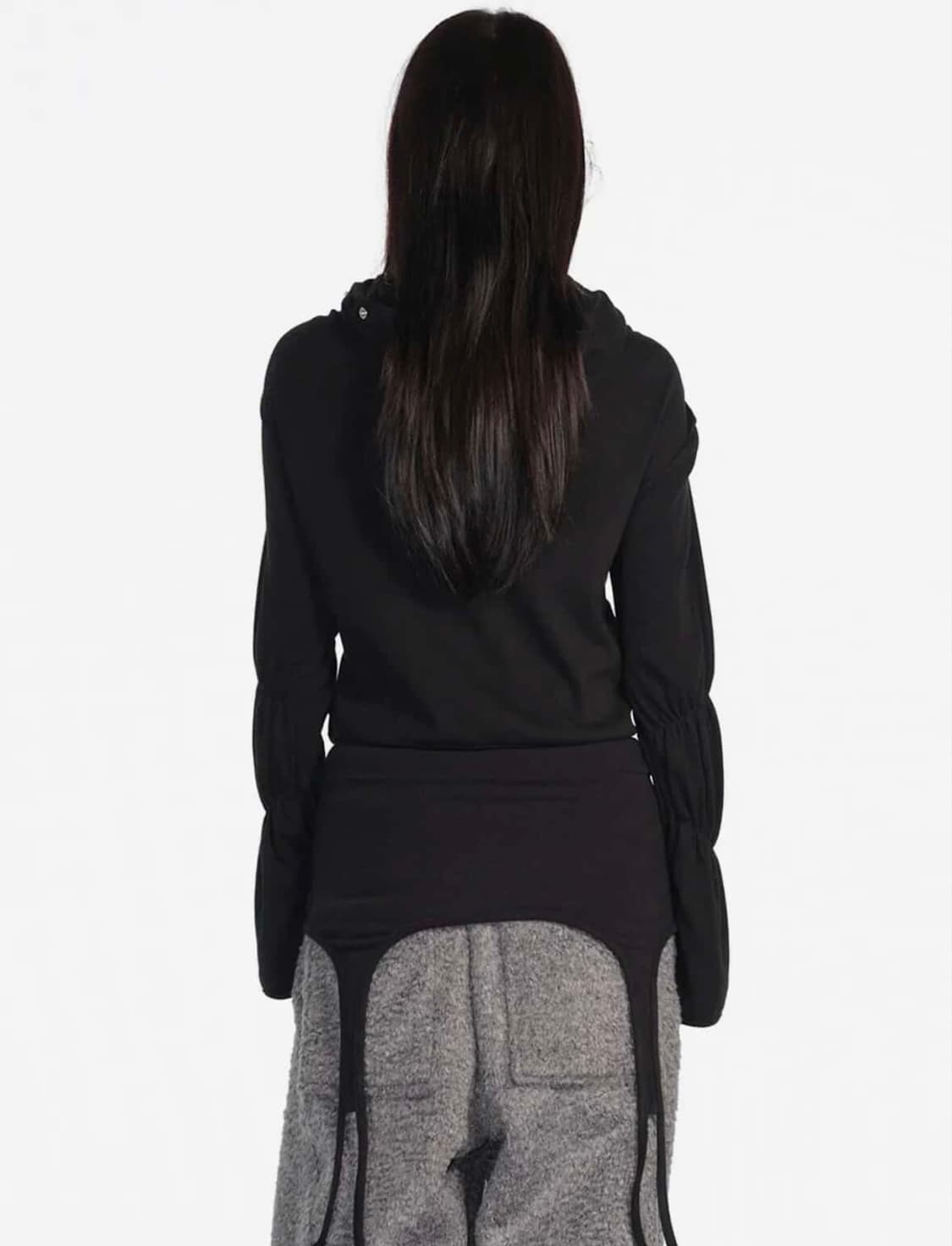 (새상품)세릭 셔링 랩 후드 가디건 상품이미지2