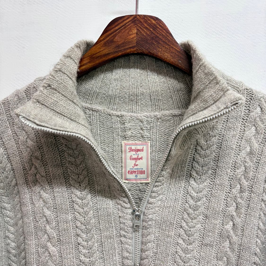 45RPM 45알피엠 오트밀 보카시 반집업 니트  상품이미지5