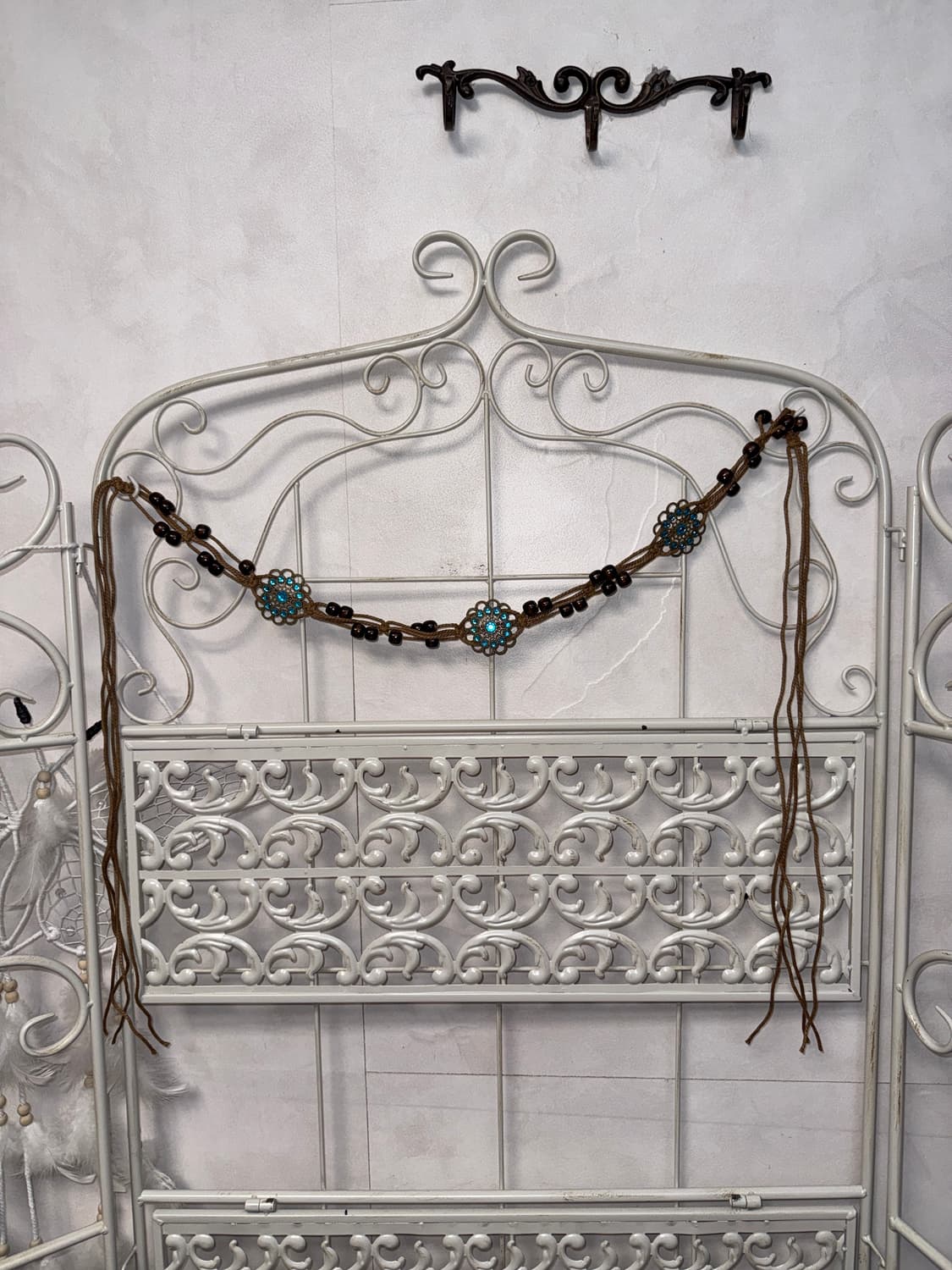 Ethnic emerald cubic flower strap belt 상품이미지2