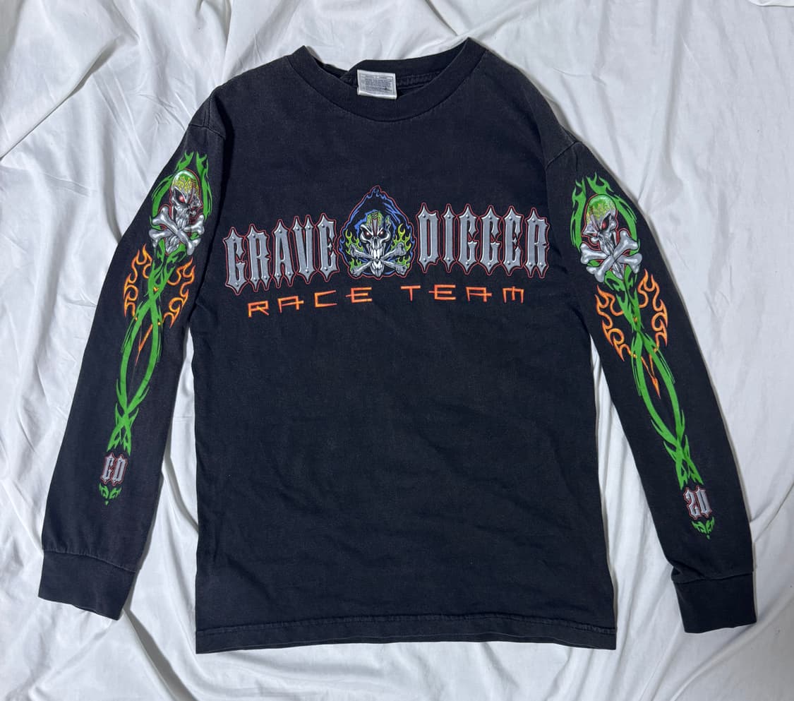 00s usa grave digger 20th기념롱슬리브 티셔츠 레이싱 상품이미지3