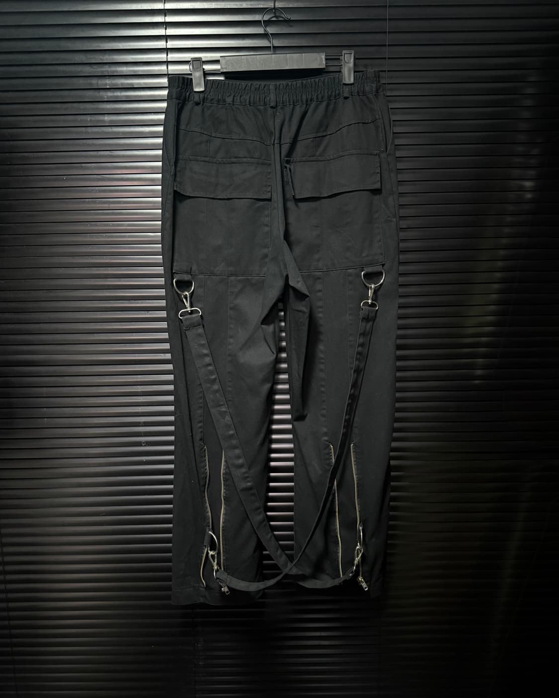 마에다 류토 벨트 고리 사슬 블랙 고스 펑크 로리 갸류 와이드 조거 밴딩 상품이미지5