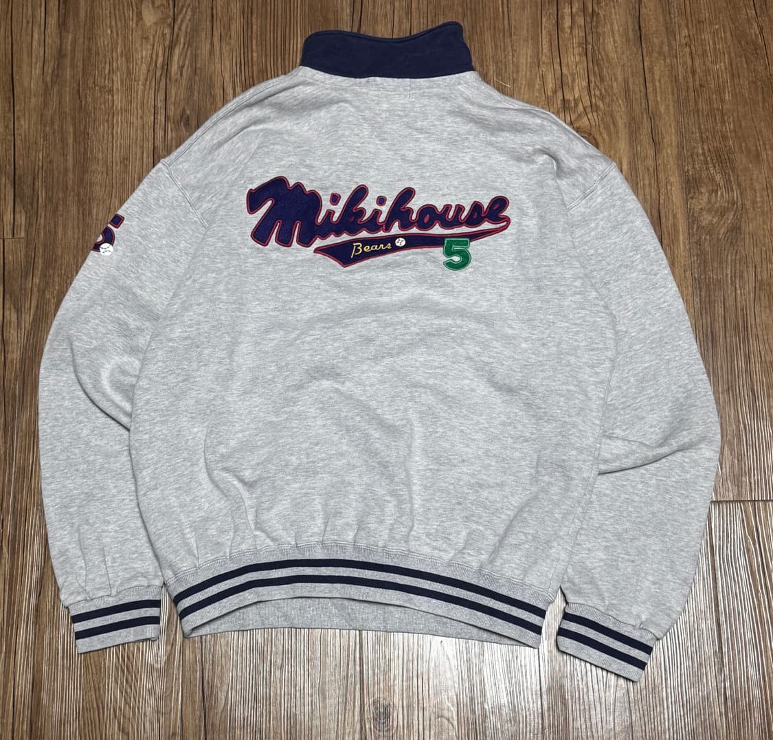 미키하우스 90s 빈티지 자수 반집업 맨투맨 상품이미지3