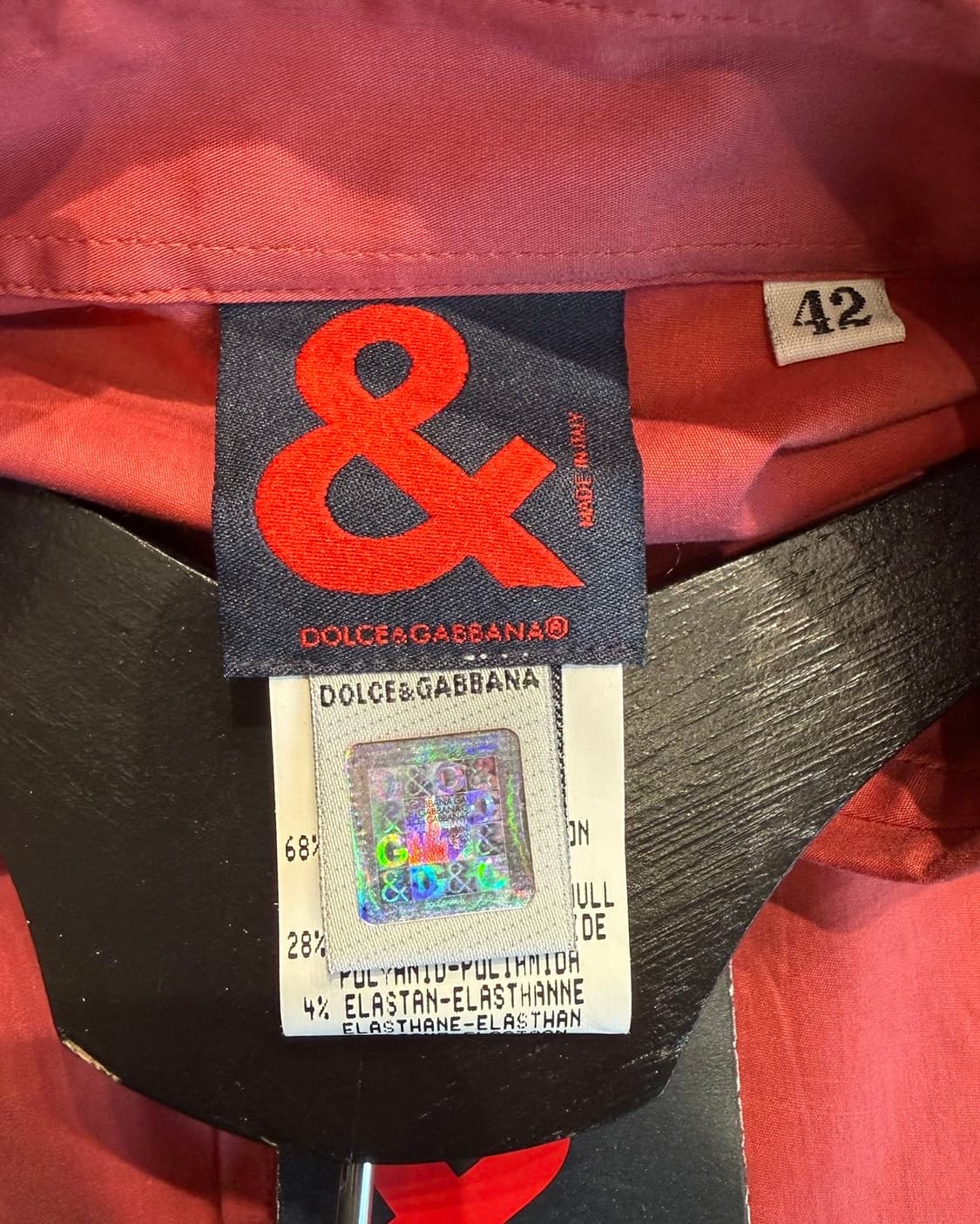 돌체앤가바나 레드 하프버튼 블라우스 셔츠  상품이미지7