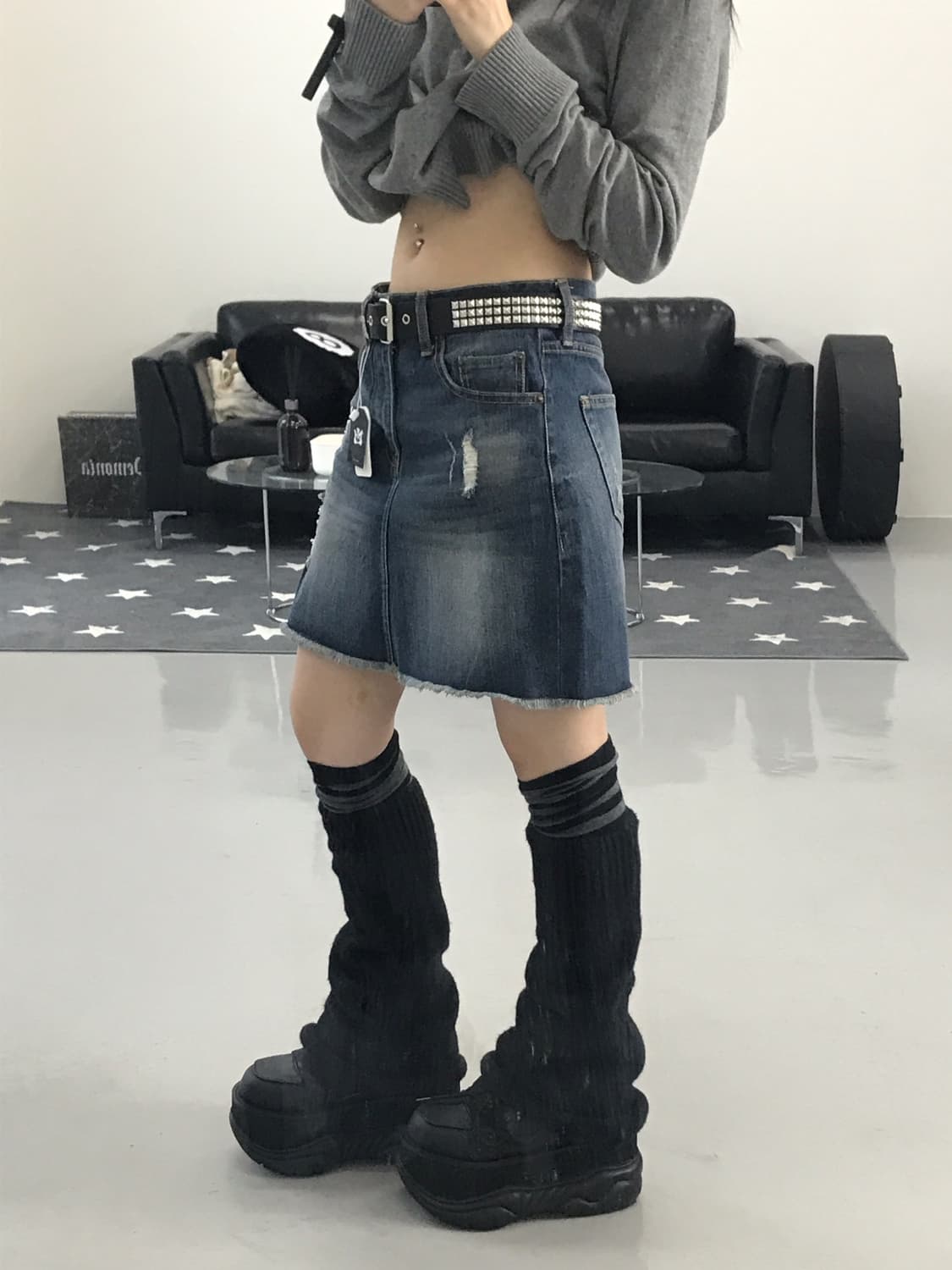 Jpn Denim Cotton Mini Skirts 상품이미지2