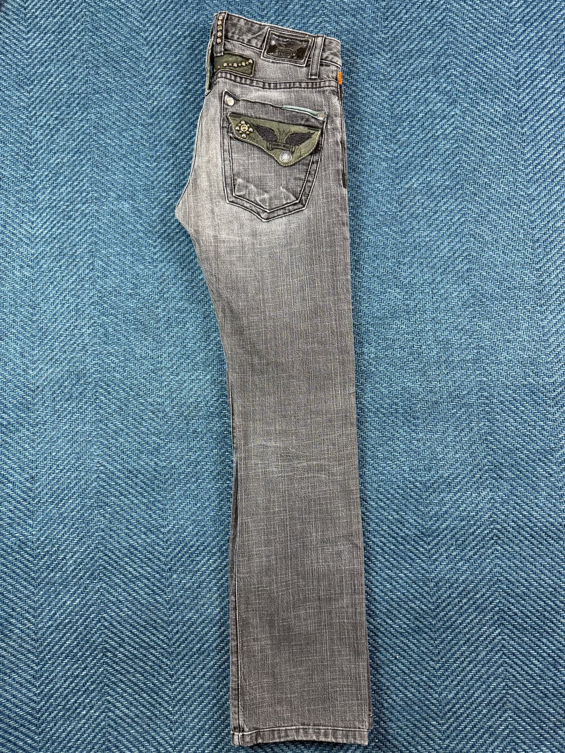 [Robin's Jean] 로빈스진 데님 팬츠 - 그레이 워싱 & 스터드 상품이미지4