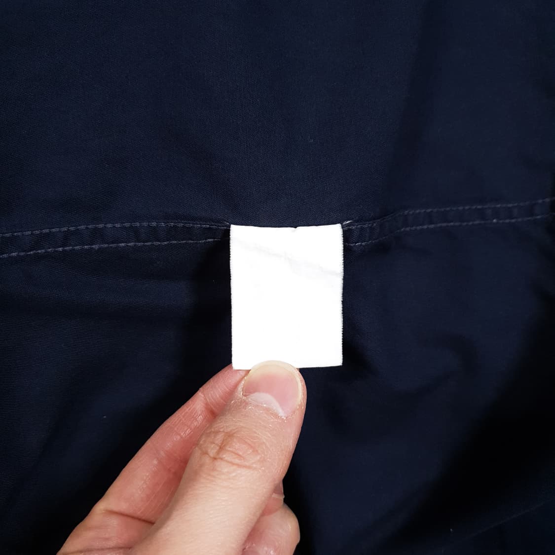 L (100) 버버리 블루라벨 크레스트 포켓 안감 노바체크 셔츠 네이비 상품이미지9