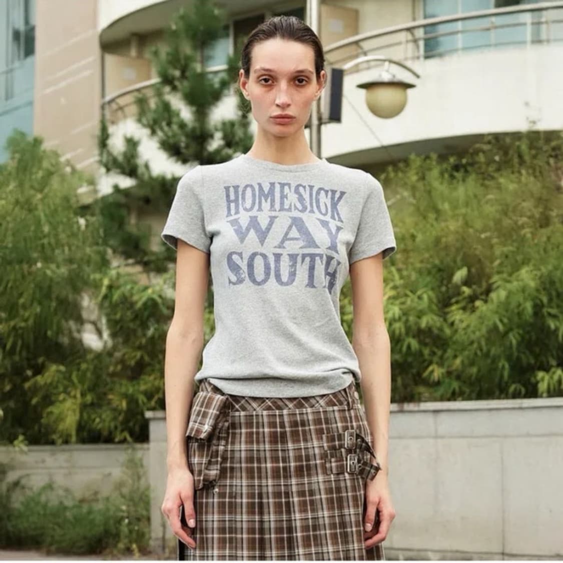 새상품) 오픈와이와이 homesick tee grey m 사이즈 상품이미지1