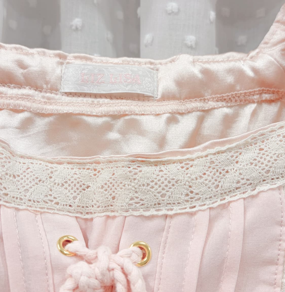 리즈리사 핑크 원피스 히메갸루 빈티지 상품이미지3