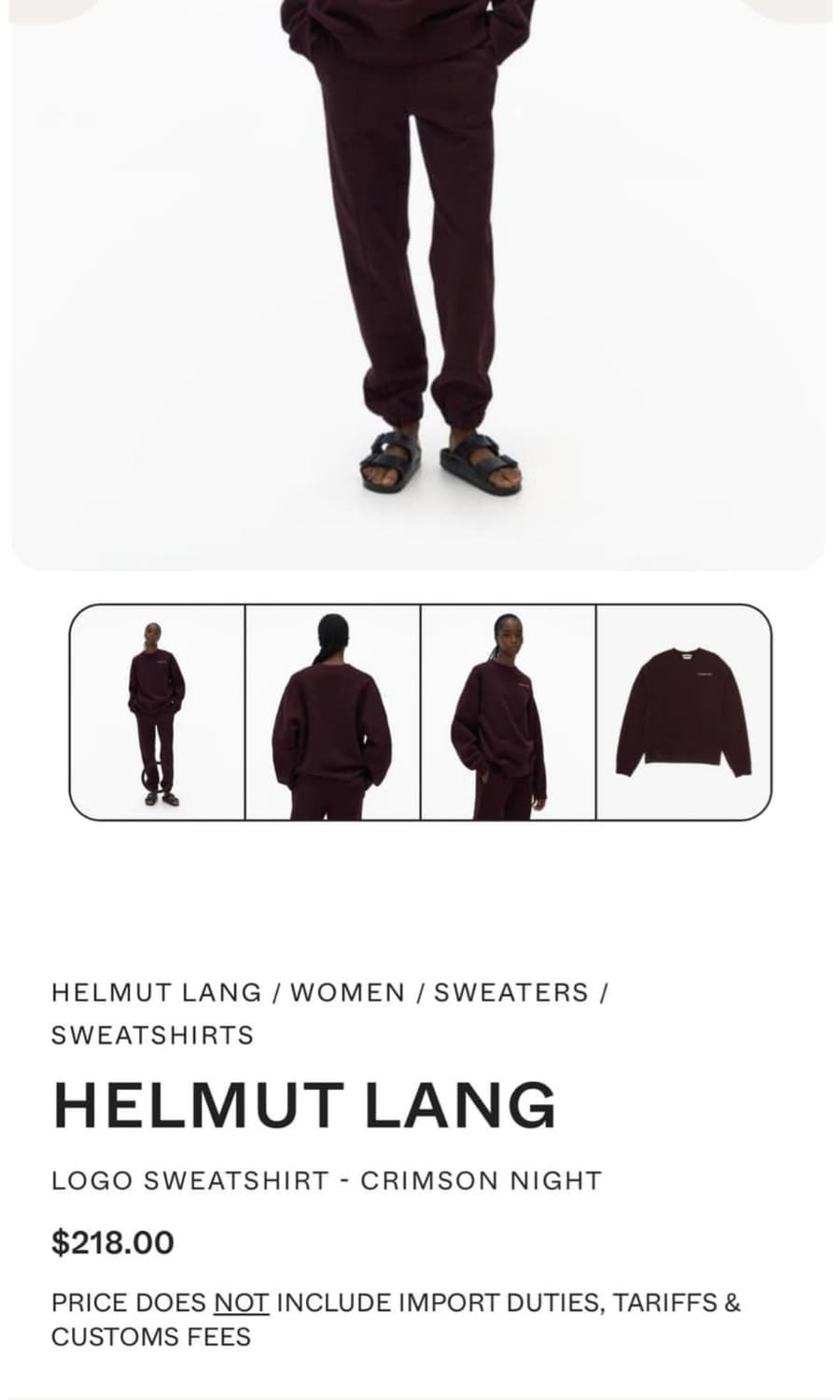 헬무트랭 스웻셔츠 상품이미지2