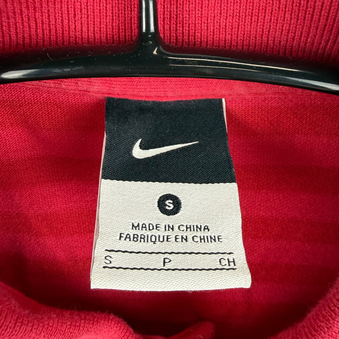 (S) 나이키 아스날 스트라이프 카라 티 레드 상품이미지3