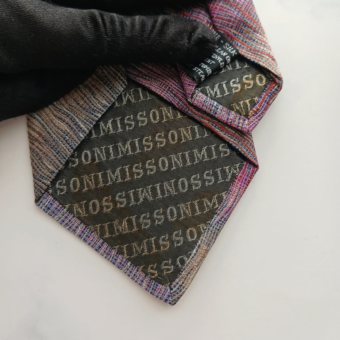 미쏘니 실크 멀티 스트라이프 웨이브 넥타이 8.9cm B등급 A18764 상품이미지7