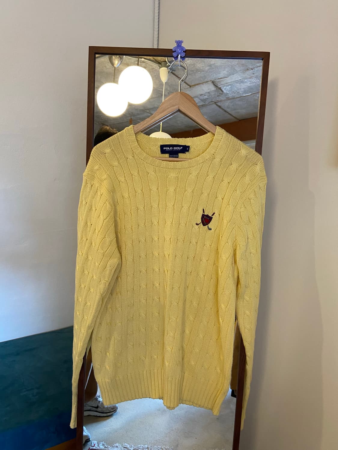 폴로 골프 옐로우 케이블 니트 스웨터 상품이미지3