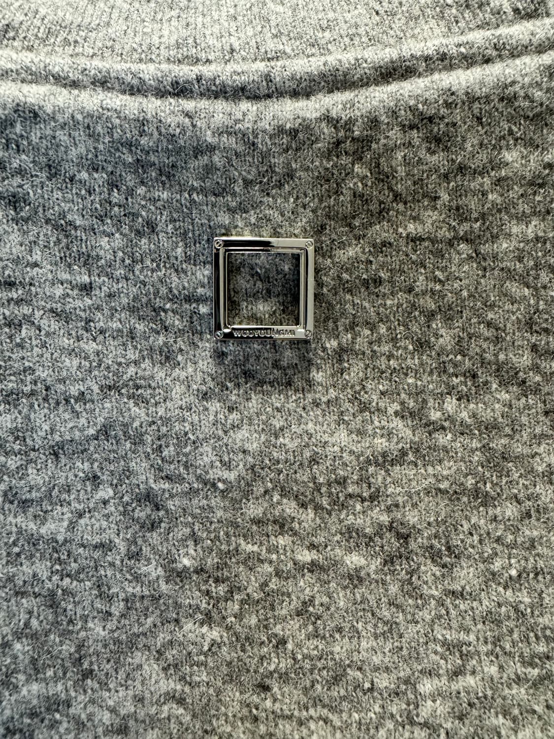 우영미 25fw 그레이 니티드 후드 집업 상품이미지10