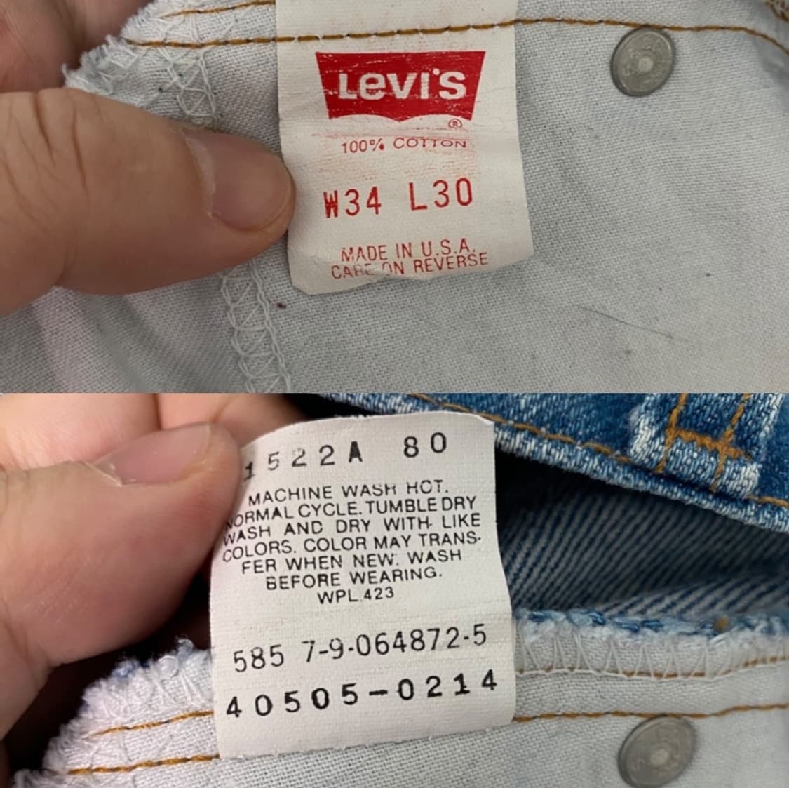 (32)80s 리바이스505 오렌지탭 데님 청바지 상품이미지10