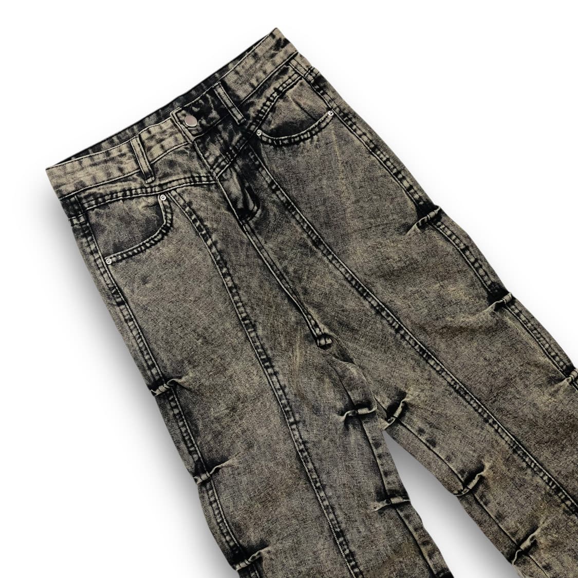 듄 워시드 핀턱 세미 부츠컷 빈티지 데님 팬츠 상품이미지2