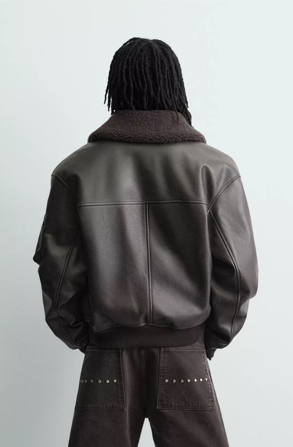 자라 탈부착 페이크 레더 점퍼 상품이미지2